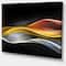 Designart - 3D Gold Silver Wave Design - Abstract Canvas art print